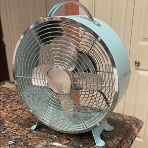 Retro Blue Metal Fan